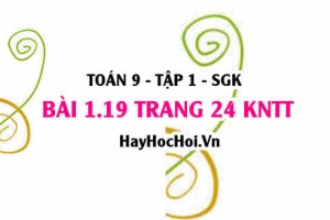 Bài 1.19 trang 24 Toán 9 tập 1 Kết nối tri thức SGK